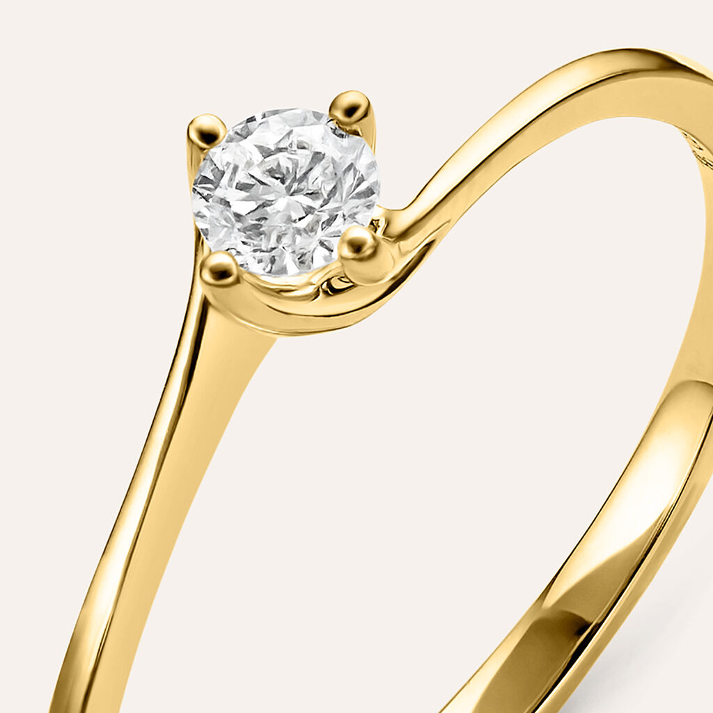 Anello Solitario Valentino Firmamenti Oro Giallo Diamante - Anelli con Pietre Donna | Stroili