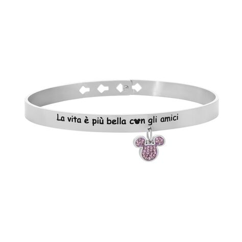 Bangle Lady Message Acciaio Cristallo - Bracciali Rigidi Donna | Stroili