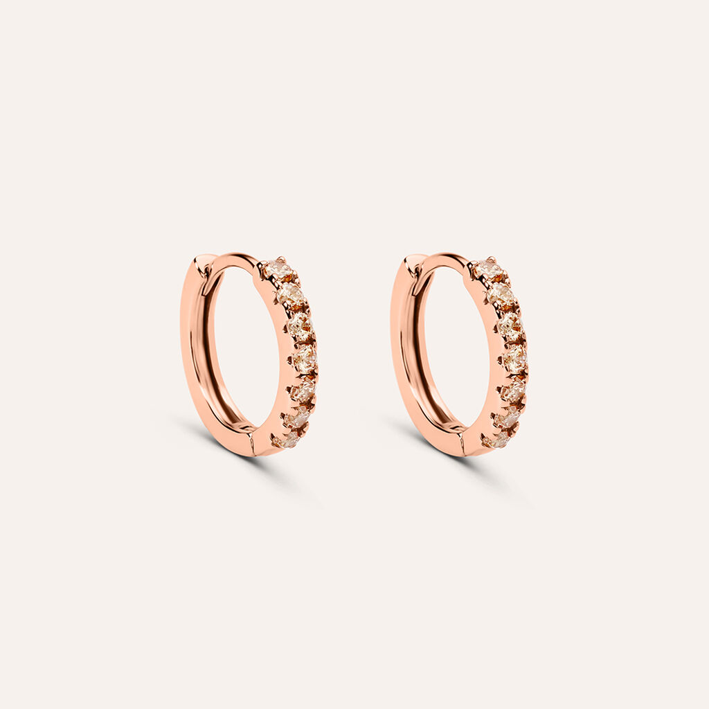 Orecchini A Cerchio Silver Rainbow Argento Rosa Cubic Zirconia - Orecchini a Cerchio Donna | Stroili