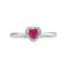 Anello Solitario Charlotte Oro Bianco Rubino Diamante - Anelli con Pietre Donna | Stroili