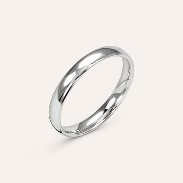 Fede Comoda Leggera 3 mm Oro Bianco Fede Comoda Leggera 3 mm Oro Bianco