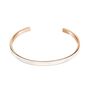 Bangle in acciaio con smalto bianco