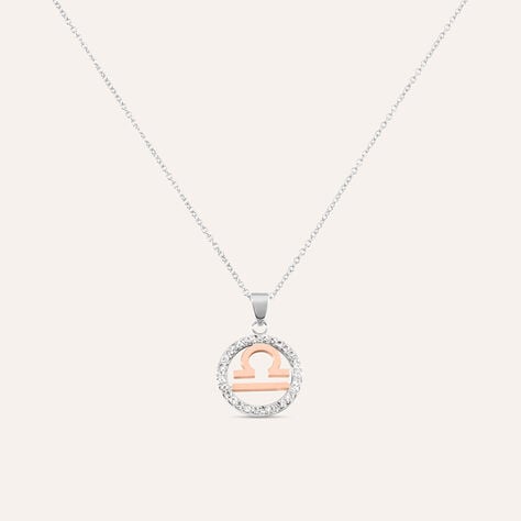 Collana Sunrise Acciaio Bicolore Bianco / Rosa Cubic Zirconia - Collane Donna | Stroili