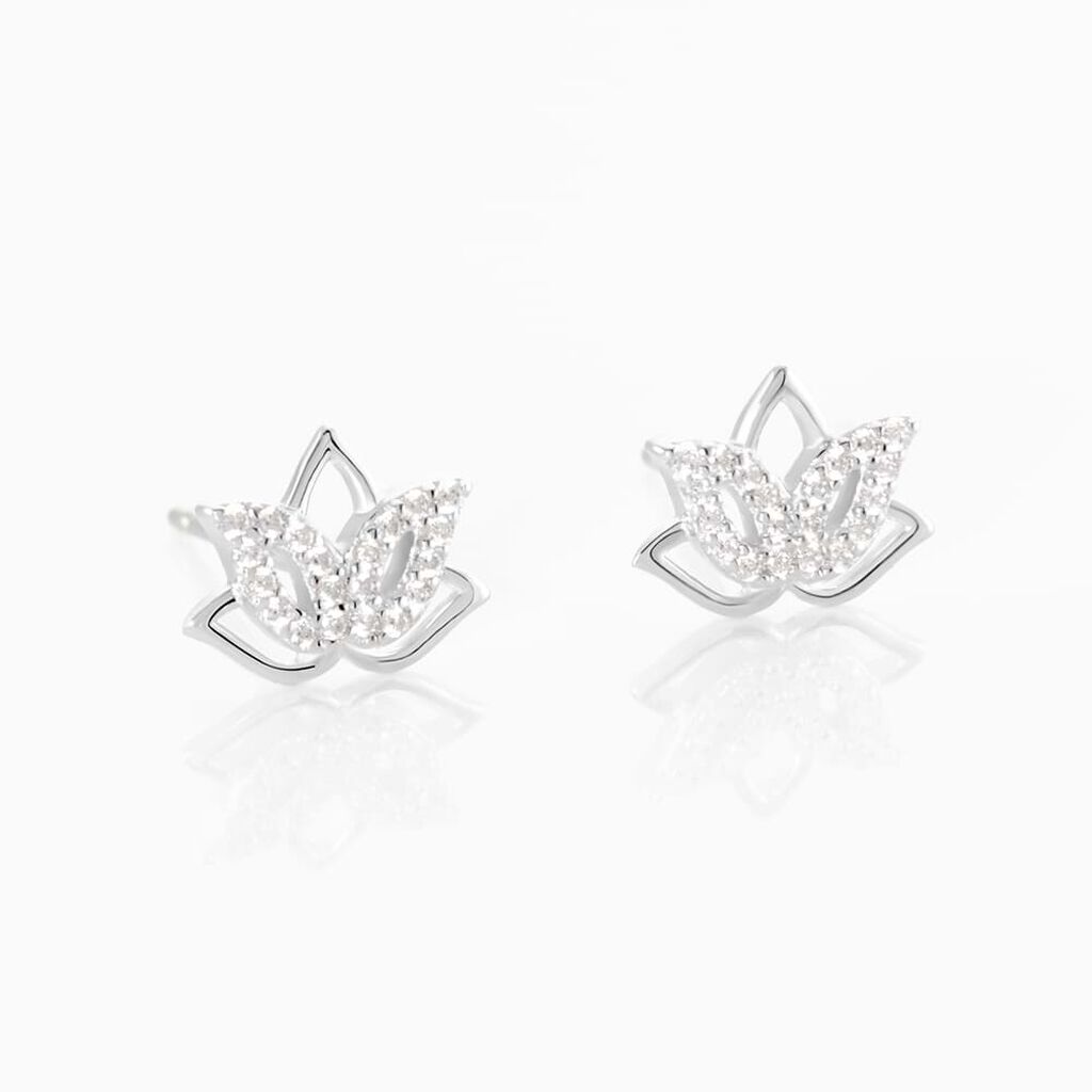 Orecchini Lobo Silver Moments Argento Rodiato Cubic Zirconia