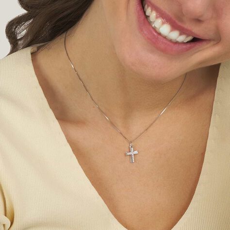 Pendente Holy Oro Bianco Cubic Zirconia - Ciondoli Donna | Stroili