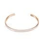 Bangle in acciaio con smalto rosa