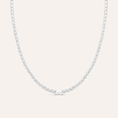 Collana Tennis Silver Elegance Argento Rodiato Cubic Zirconia - Regalo per Cerimonie Religiose Donna | Stroili