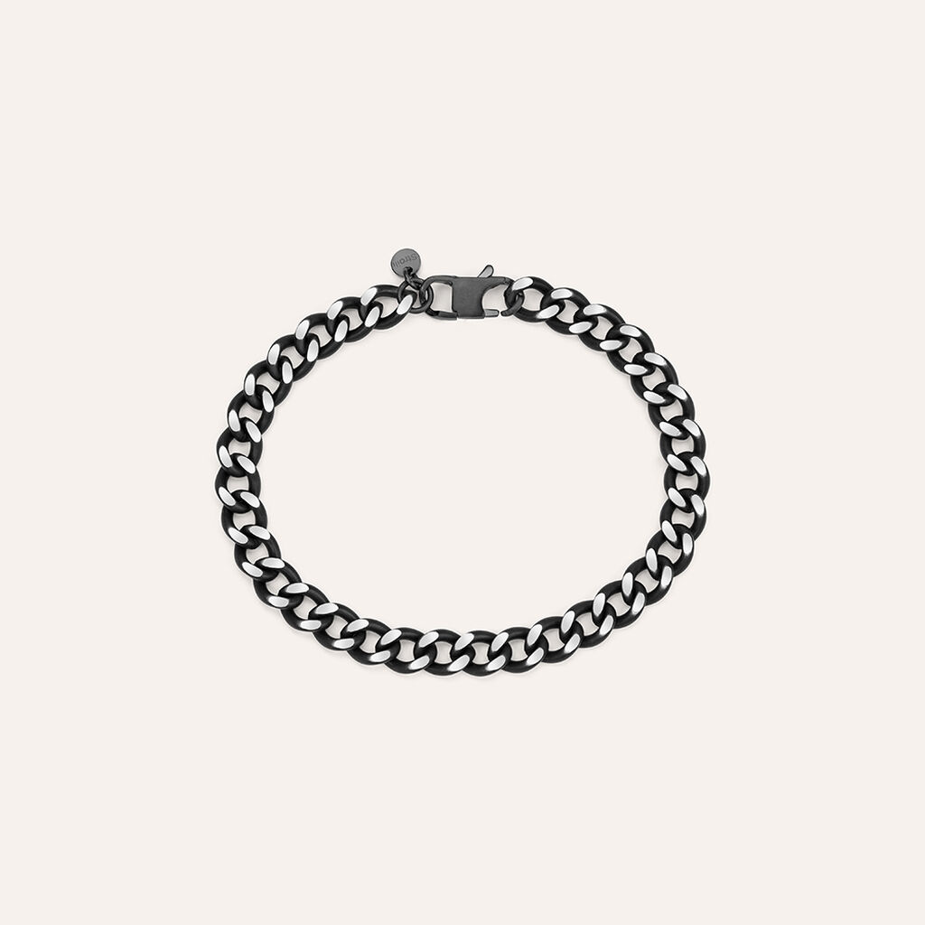 Bracciale Catena Man Code Acciaio Nero - Bracciali Uomo | Stroili