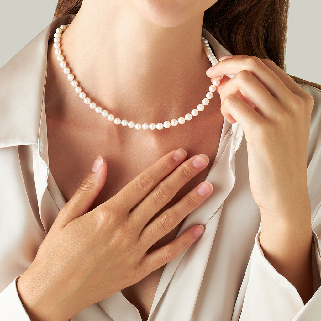 Collana Gabrielle Oro Giallo Perla D'Acqua Dolce - Collane Donna | Stroili