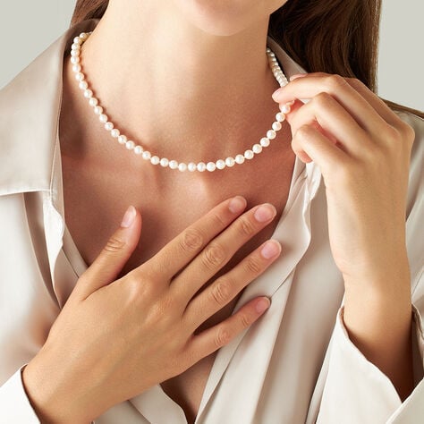Collana Gabrielle Oro Giallo Perla D'Acqua Dolce - Collane Donna | Stroili
