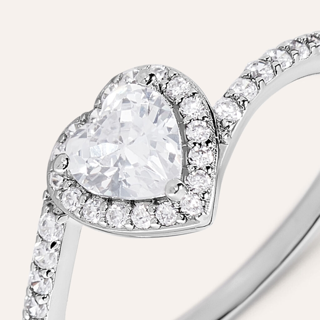 Anello Solitario Silver Elegance Argento Rodiato Cubic Zirconia