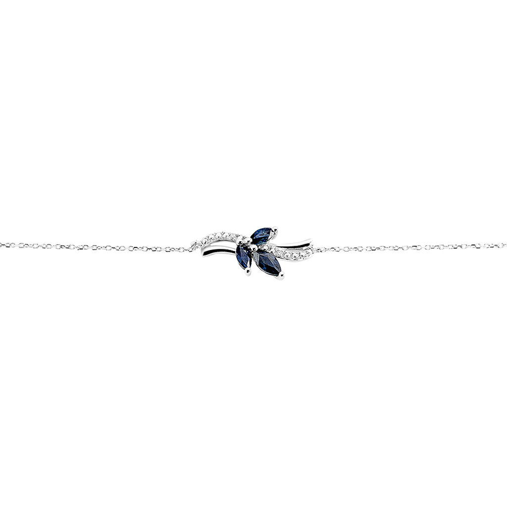 Bracciale Charlotte Oro Bianco Zaffiro Diamante - Bracciali Donna | Stroili