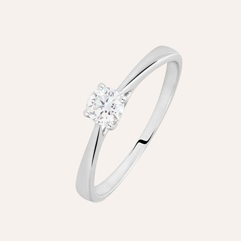 Anello Solitario Diamade Oro Bianco Diamante Lab-Grown - Anelli con Pietre Donna | Stroili