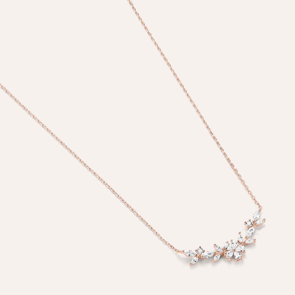 Collana Silver Elegance Argento Rosa Cubic Zirconia