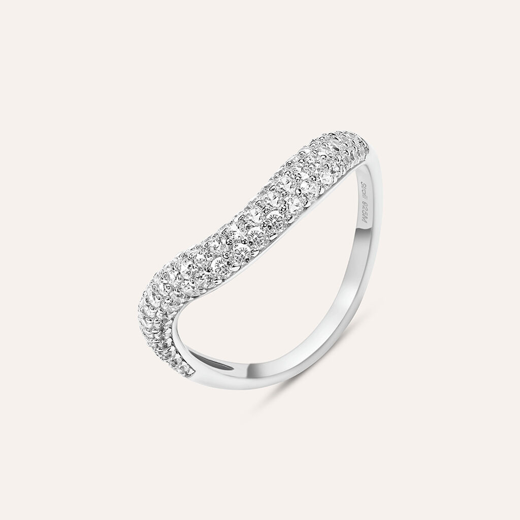 Anello Fantasia Silver Shine Argento Rodiato Cubic Zirconia - Anelli con Pietre Donna | Stroili
