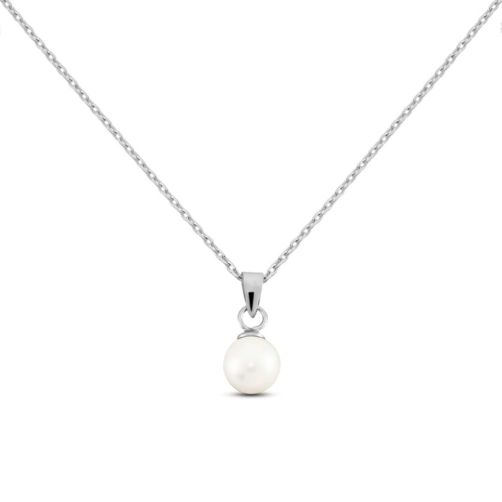 Collana Silver Pearls Argento Rodiato Perla sintentica