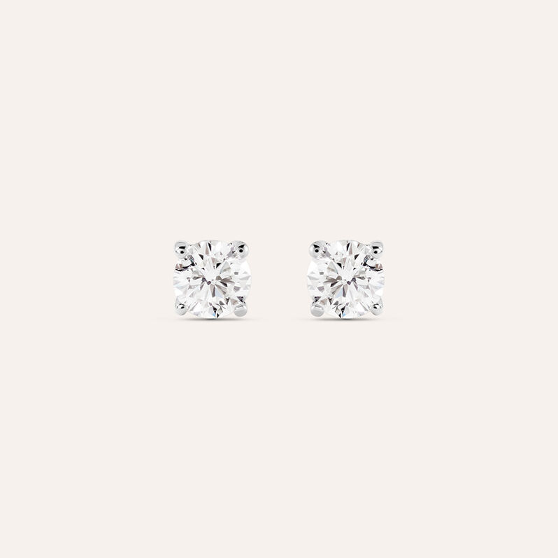 Orecchini Lobo Punto Luce Grace Oro Bianco Diamante - Orecchini a Lobo Donna | Stroili