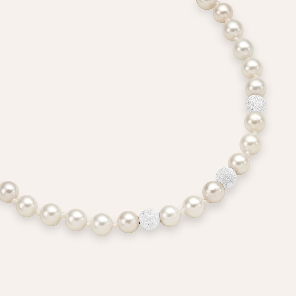 Bracciale Silver Pearls Argento Rodiato Perla sintentica