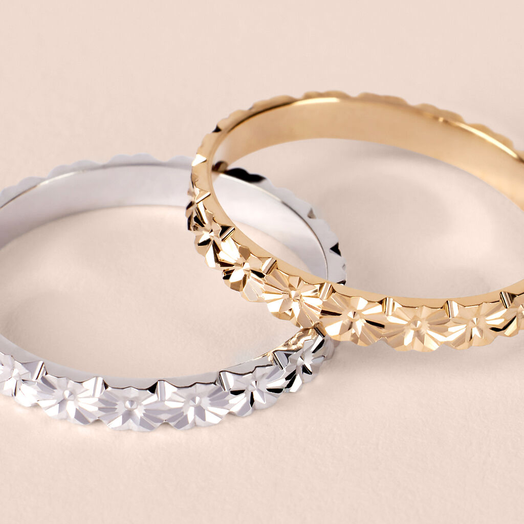 Fede Classica Diamantata 2.5 mm Oro Giallo