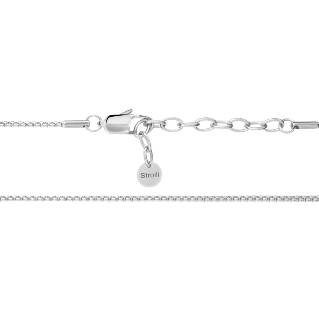 Collana Man Code Acciaio Bicolore Bianco / Nero Cubic Zirconia - Collane Uomo | Stroili