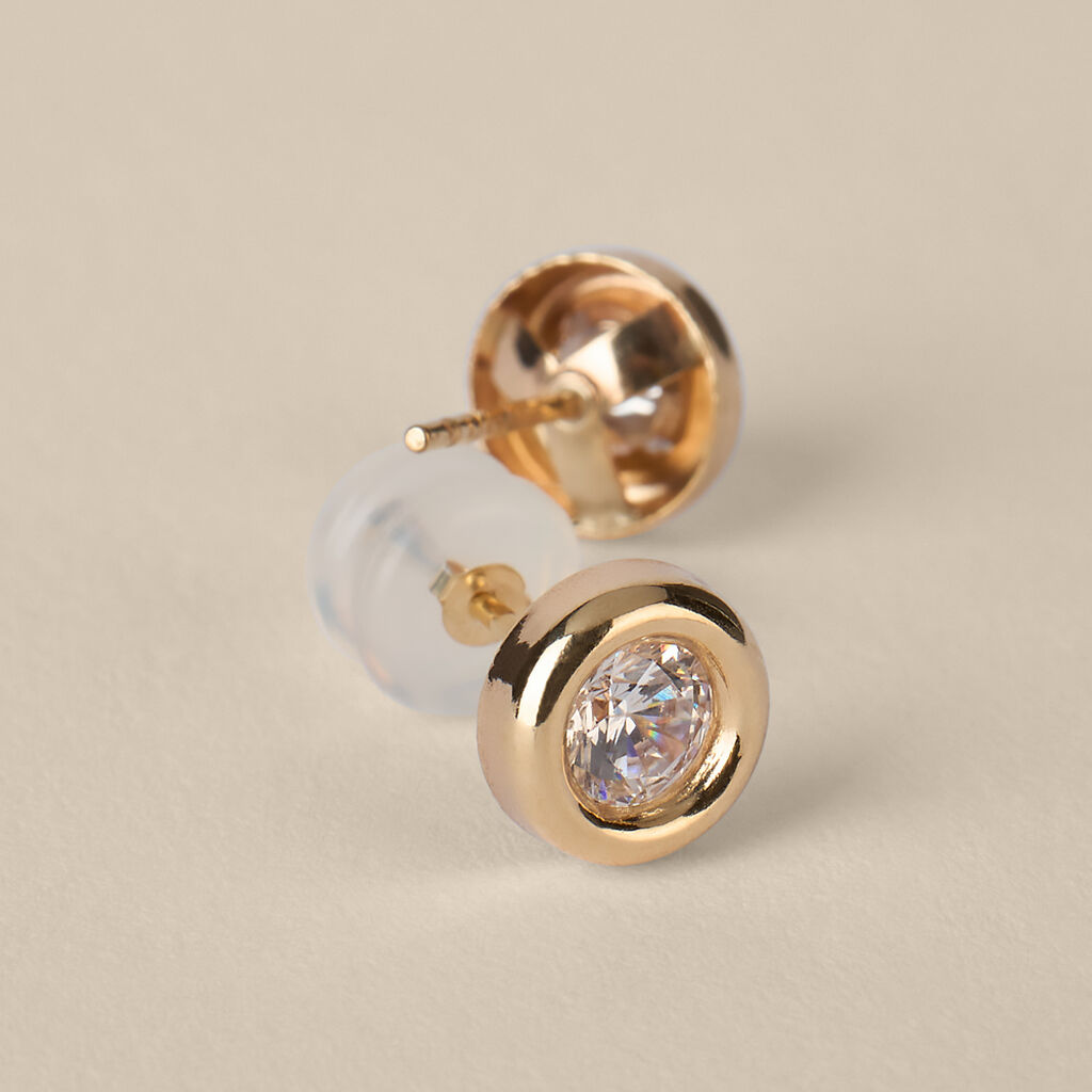 Orecchini Lobo Punto Luce Bon Ton Oro Giallo Cubic Zirconia - Orecchini a Lobo Donna | Stroili