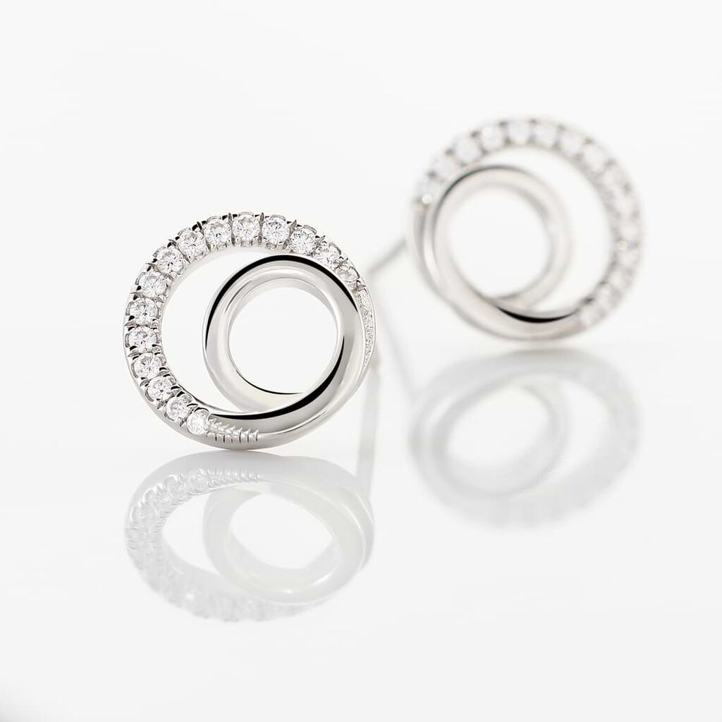 Orecchini Lobo Silver Shine Argento Rodiato Cubic Zirconia - Orecchini a Lobo Donna | Stroili