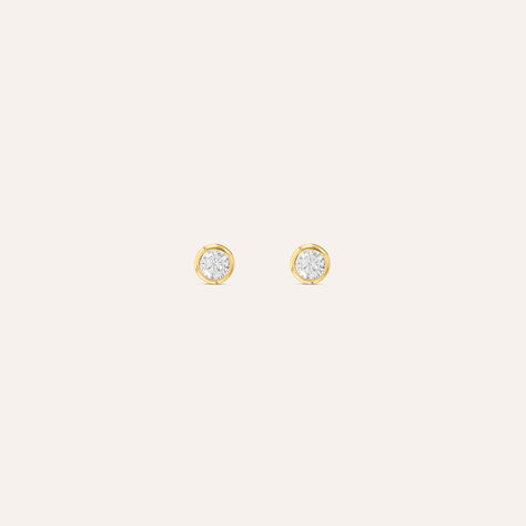 Orecchini Lobo Punto Luce Claire Oro Giallo Cubic Zirconia - Orecchini a Lobo Donna | Stroili
