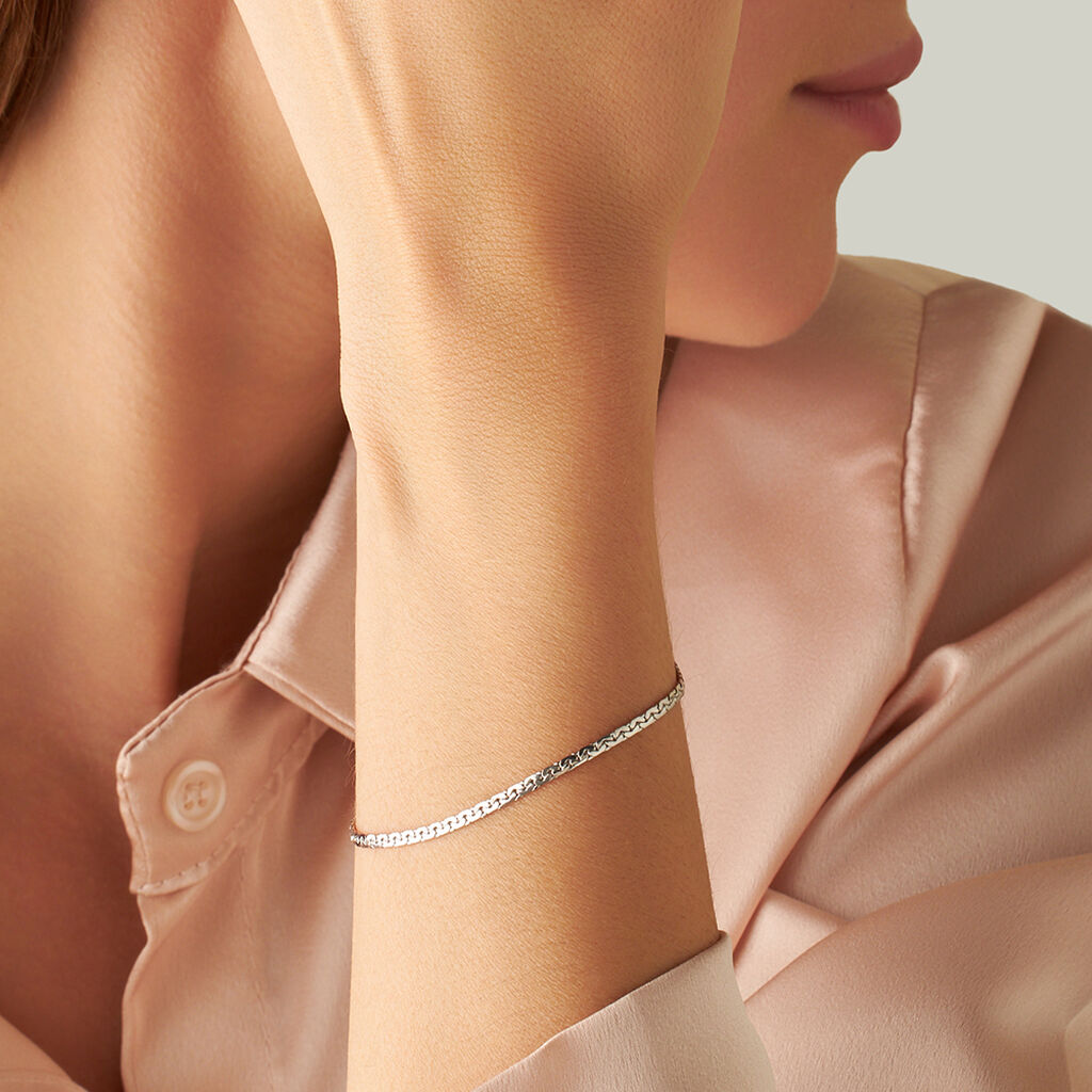 Bracciale Catena Colette Oro Bianco - Bracciali Donna | Stroili