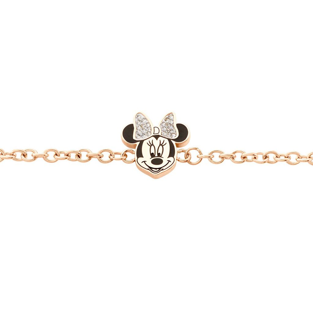 Bracciale Mickey Mouse & Friends Acciaio Rosa Cristallo - Bracciali Donna | Stroili