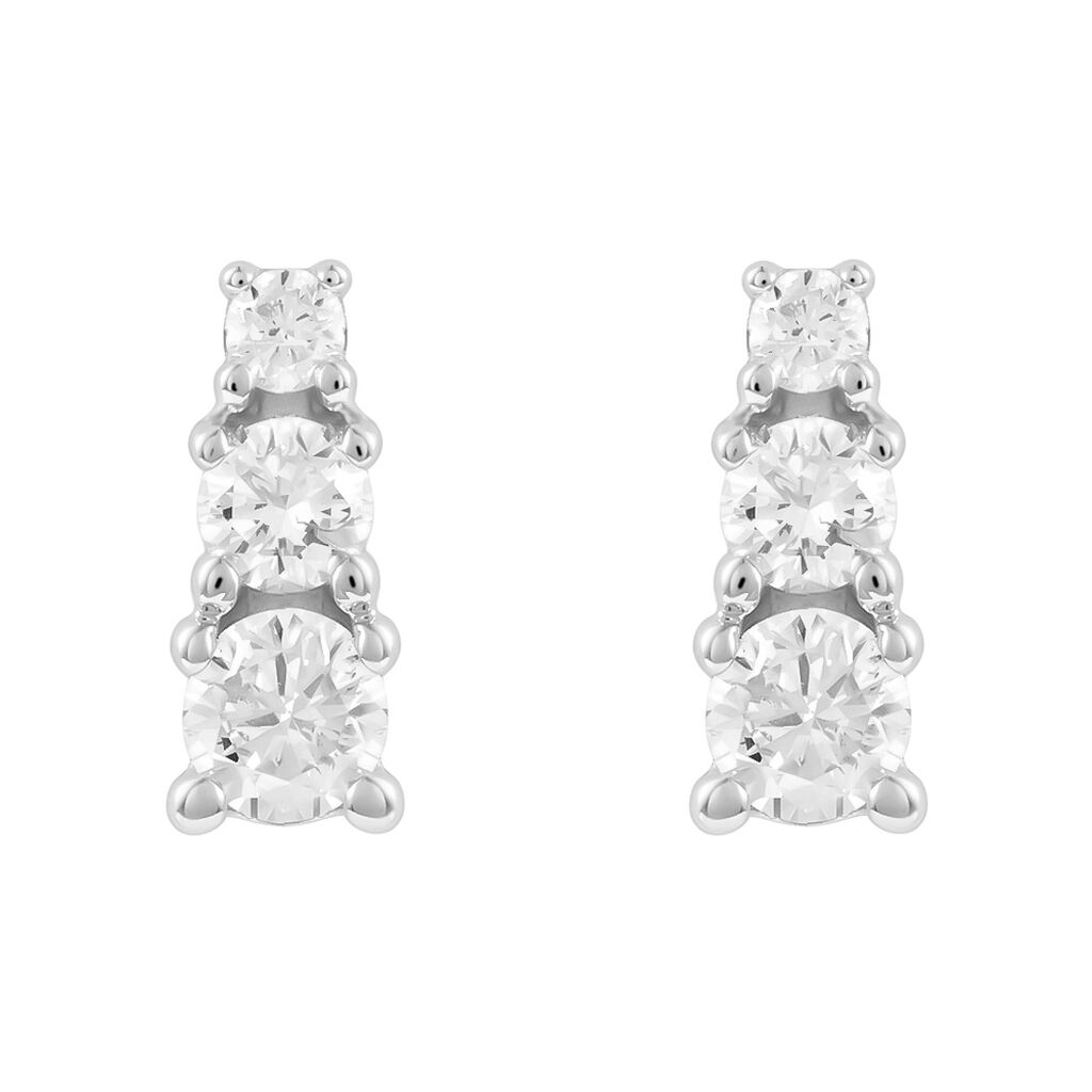Orecchini Lobo Trilogy Grace Oro Bianco Diamante - Orecchini a Lobo Donna | Stroili