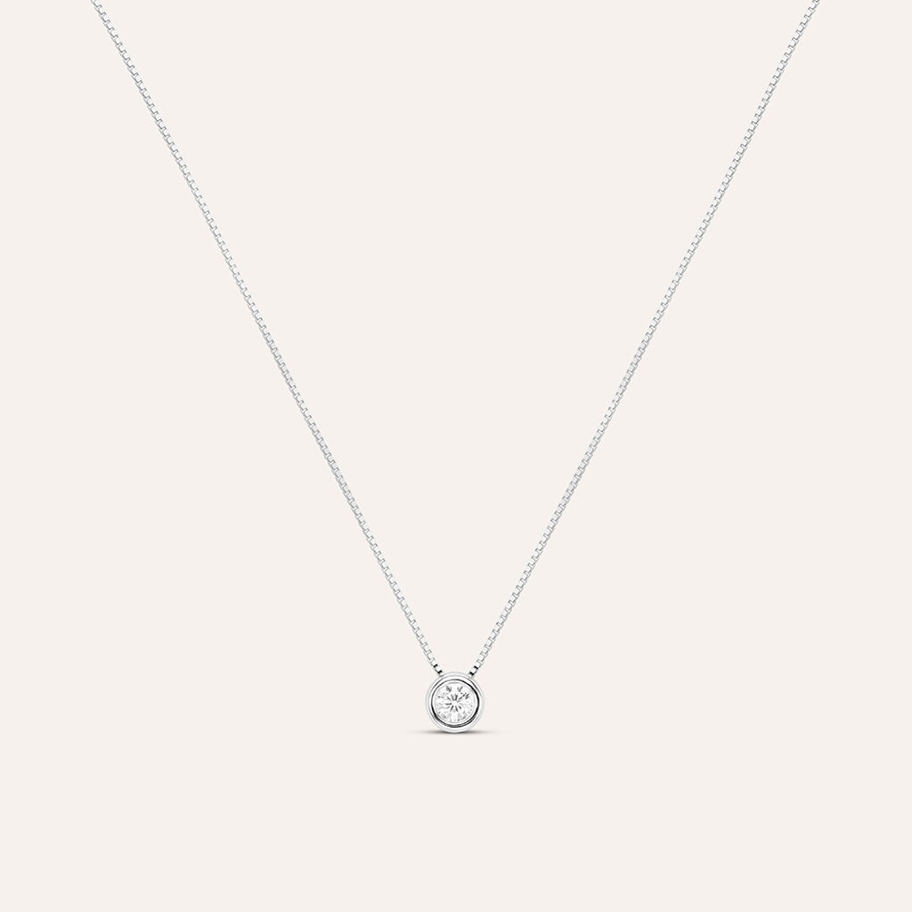 Collana Punto Luce Firmamenti Oro Bianco Diamante