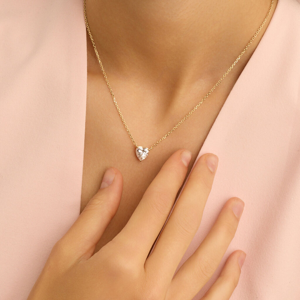 Collana Punto Luce Claire Oro Giallo Cubic Zirconia