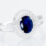Anello Charlotte Oro Bianco Zaffiro Diamante