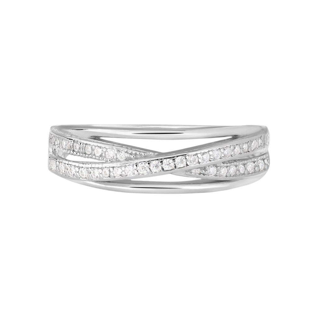 Anello Fantasia Silver Shine Argento Rodiato Cubic Zirconia - Anelli con Pietre Donna | Stroili