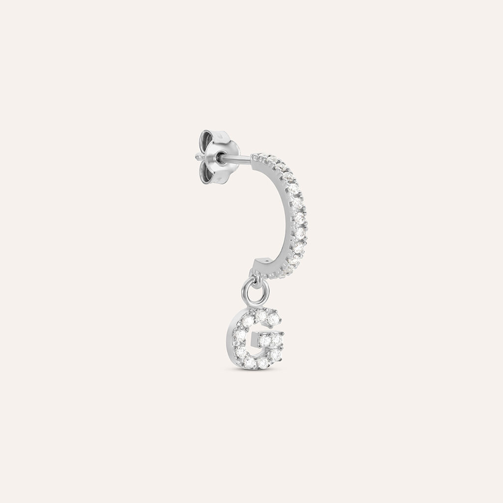 Mono Orecchino A Cerchio Silver Moments Argento Rodiato Cubic Zirconia - Mono Orecchino Donna | Stroili