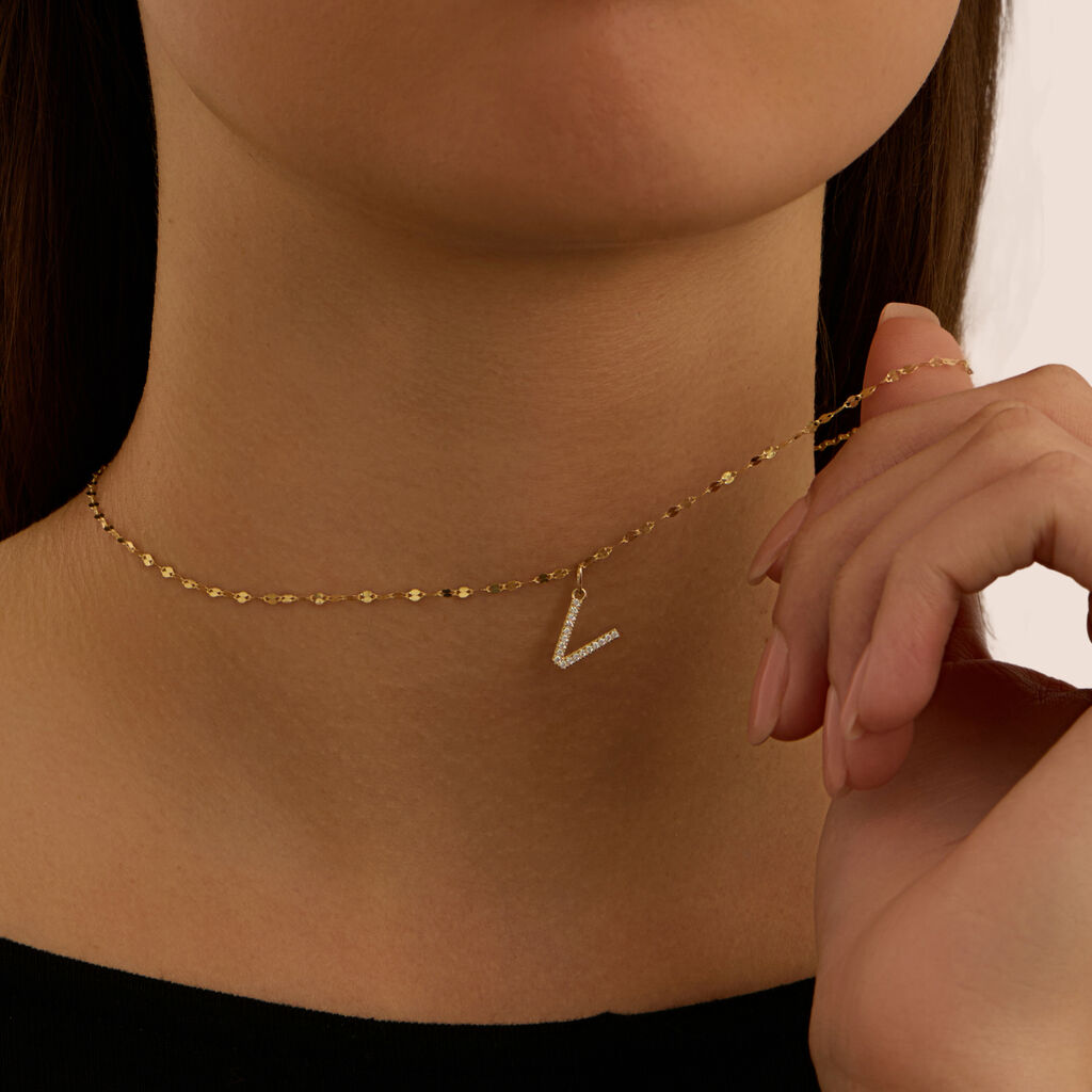 Pendente Poème Oro Giallo Cubic Zirconia - Ciondoli Donna | Stroili