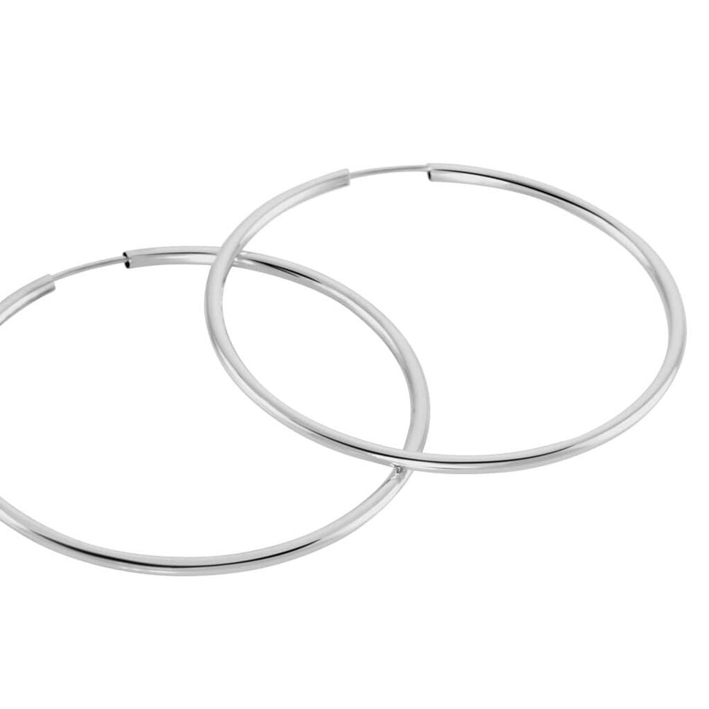 Orecchini A Cerchio Toujours Oro Bianco - Orecchini a Cerchio Donna | Stroili