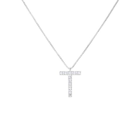 Collana Diamond Letters Oro Bianco Diamante - Collane Donna | Stroili