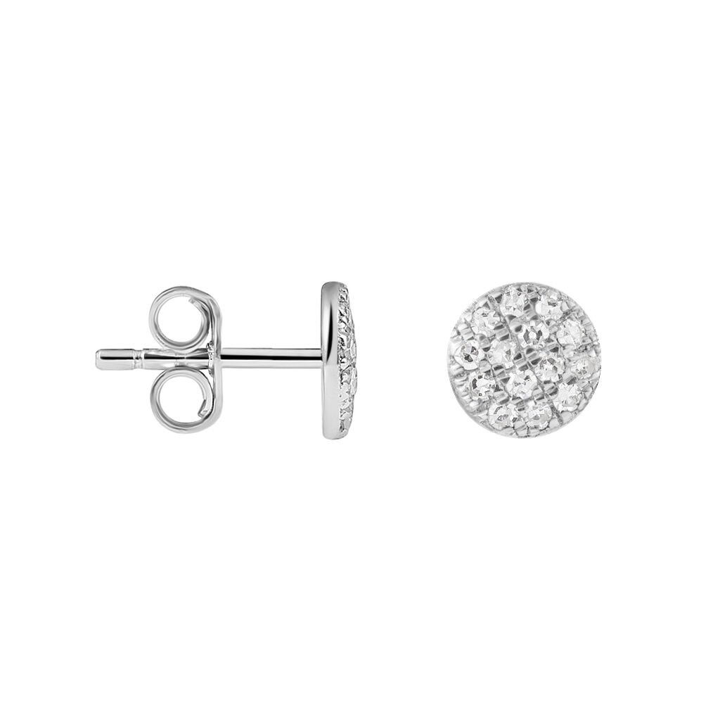 Orecchini Lobo Sophia Oro Bianco Diamante - Orecchini a Lobo Donna | Stroili
