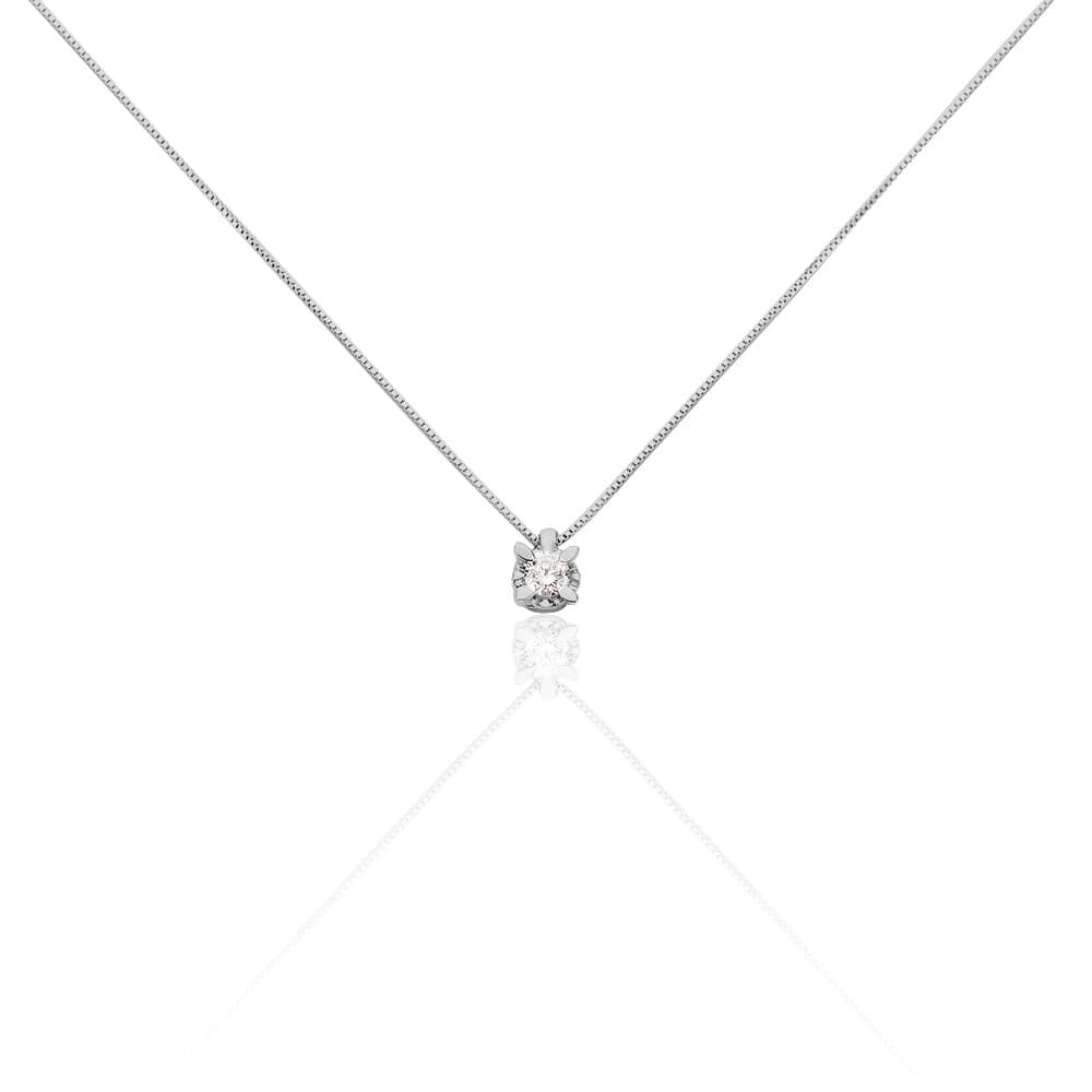 Collana Punto Luce Diamazing Oro Bianco Diamante