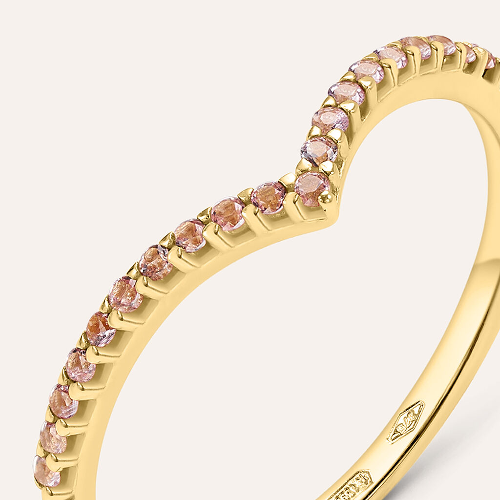 Anello Fantasia Claire Oro Giallo Cubic Zirconia