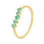 Anello Riviere Charlotte Oro Giallo Smeraldo