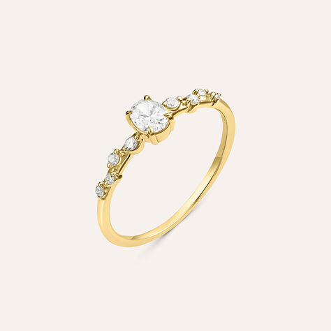 Anello Fantasia Diamade Glam Oro Giallo Diamante Lab-Grown - Anelli con Pietre Donna | Stroili