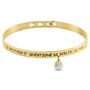 Bangle Radiance Acciaio Dorato Cristallo
