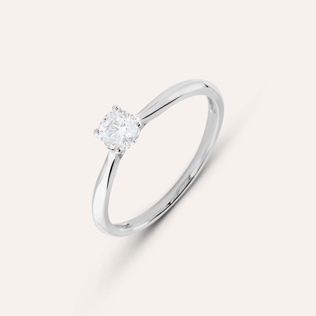 Anello Solitario Firmamenti Oro Bianco Diamante