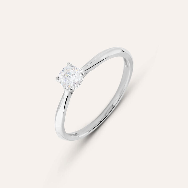Anello Solitario Firmamenti Oro Bianco Diamante - Anelli con Pietre Donna | Stroili