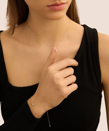 Bracciale Punto Luce Claire Oro Bianco Cubic Zirconia