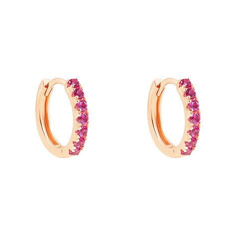 Orecchini A Cerchio Silver Rainbow Argento Rosa Cubic Zirconia - Orecchini a Cerchio Donna | Stroili