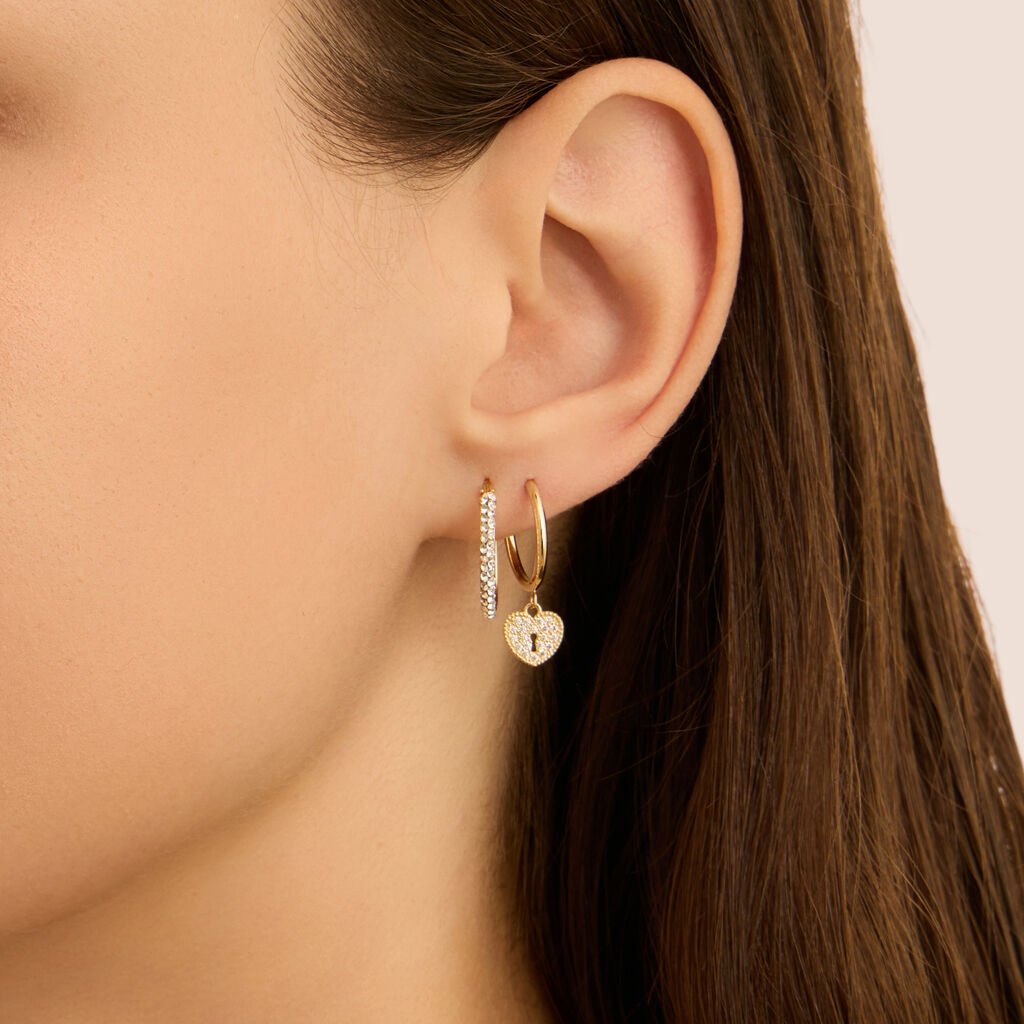 Orecchini A Cerchio Toujours Oro Giallo Cubic Zirconia - Orecchini a Cerchio Donna | Stroili