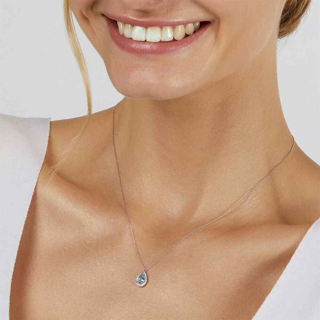 Collana Punto Luce Amélie Oro Bianco Topazio Cubic Zirconia - Collane Punto Luce Donna | Stroili